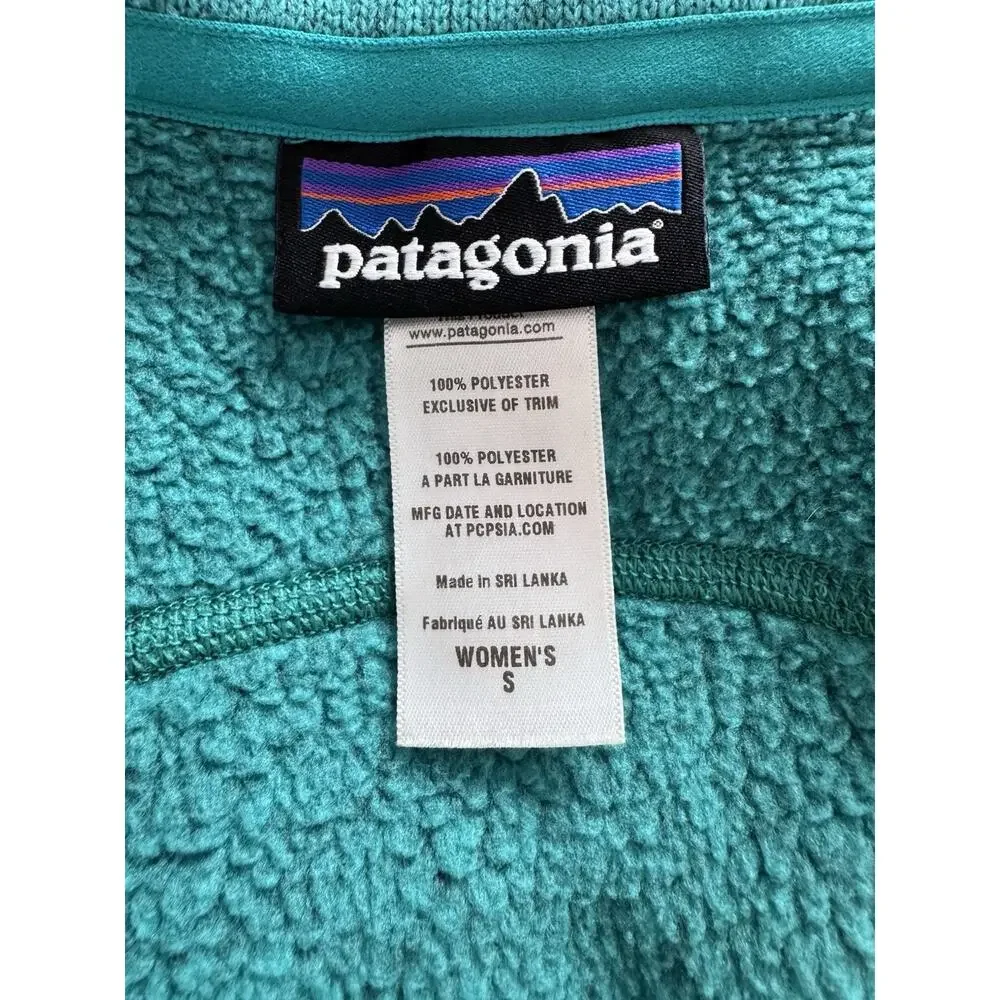 Patagonia Better Sweater Vest Size S Women’s Teal Full Zip Fleece Outdoor - Picture 4 of 6